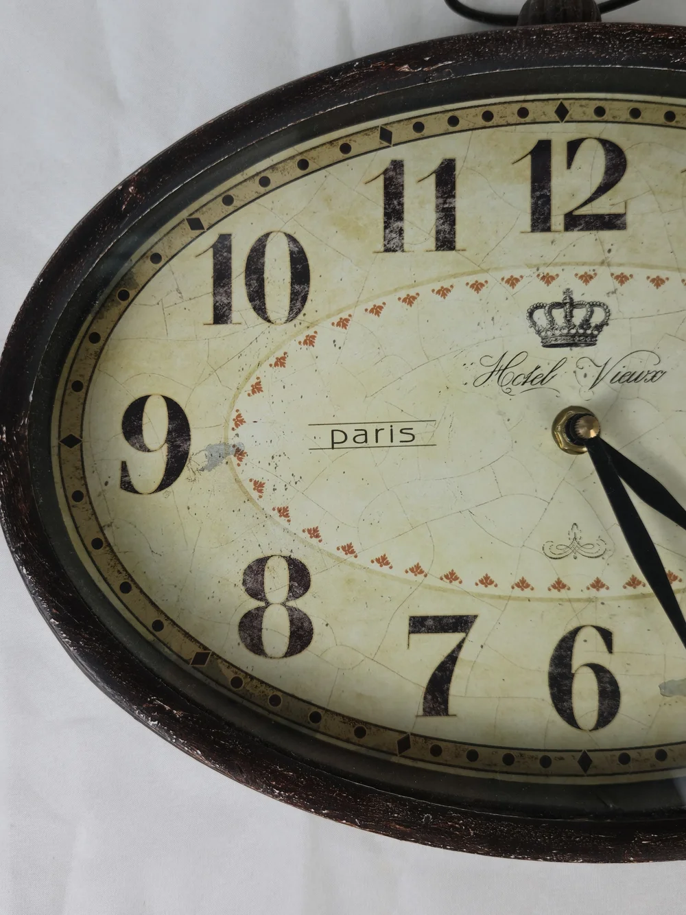 Vintage Style Hotel Vieux Oval Desk/Wall Clock